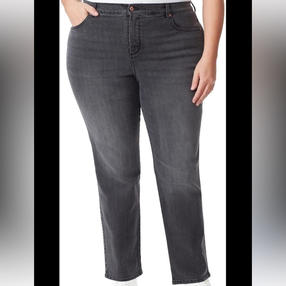 Gloria Vanderbilt woman’s Amanda classic high rise tapered jeans gray pants 12 - Picture 15 of 15